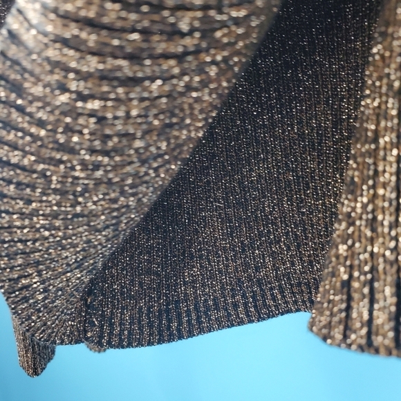 Chico's silk blend v-neck metallic sweater - Picture 12 of 14